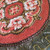 Vintage Wedgwood Belgium Velvet Woven Placemat Metallic Doily Fringe Mat Round