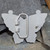 NOS Vintage Geometric Embossed & Enameled Butterfly Alloy Belt Buckle