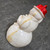 Vintage Hard Plastic Snowman Tipping Red Hat Broom Christmas Ornament Figure