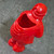 Vintage Irwin Red Hard Plastic Santa Claus Toy Sack Christmas Candy Container