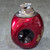 Vintage Mid Century Japanese Red Ceramic Table Lighter Mount Fuji Lacquer MCM