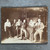 Antique 1890s Saloon Bar Interior Mounted Board Photo Men Drinking Beer Spittoon