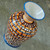 Wassi Art Jamaica Studio Pottery Vase Hand Painted Signed Asher Basketweave