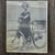 Antique 1920s Real Photo 8x10 Girl Rollfast Bicycle New Rochelle NY Pennant