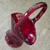 Vintage Westmoreland Ruby Red Glass Basket Signed Mary Gregory Boy Fishing 1983