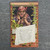 Victorian Christmas Blank Back Trade Card Sally At De Winder Window Black Americana Litho