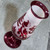 Antique Bohemian Ruby Red Cut to Clear Glass Footed Vase Bird Forest Egermann