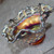 Antique Fenton Open Edge Basketweave Carnival Glass Ruffled Bowl 2 Row Lattice