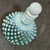 Vintage Fenton Blue Opalescent Hobnail Perfume Scent Bottle Ball Stopper Deco