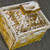 Antique Westmoreland Milk Glass Log Cabin Mustard Jar Bank Labels Grapeville