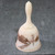 Vintage Fenton Ivory Sandstone Satin Glass Bell Hand Paint Railroad Train Farley