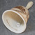 Vintage Fenton Ivory Sandstone Satin Glass Bell Hand Paint Railroad Train Farley