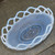 Vintage Fenton Blue Opalescent Open Edge Lattice Bowl Quilted Centerpiece