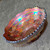 Antique Imperial Glass Grape Marigold Carnival Glass Sauce Berry Bowl Star Base
