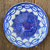 Antique Flow Blue Martha Washington Chain of States Plate Shawmut Boston 9"