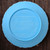 Fenton Blue Satin Glass Christmas 1972 Plate Two Horned Church Marietta Ohio