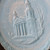 Fenton Blue Satin Glass Christmas 1972 Plate Two Horned Church Marietta Ohio