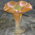 Antique Marigold Carnival Glass Ribbed Jack In The Pulpit Ruffled Trumpet Vase