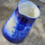 Antique English Staffordshire Flow Blue Pitcher Empress Floral Cobalt Jug
