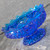 Vintage Fenton Cobalt Blue Hobnail Glass Candle Bowl Holder Console Centerpiece