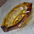 Vintage Brockway Glass Amber Ashtray Challenge 70s Gear Logo Hexagon Promo PA