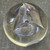 Vintage Mid Century Modern Heavy Clear Art Glass Perfume Scent Bottle Base Orb
