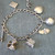 Vintage Sterling Silver Charm Bracelet 8 Charms Model T Heart Covered Wagon .925