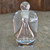 Vintage Orrefors Sweden Heavy Clear Art Glass Perfume Bottle Scent Stopper