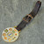 Vintage BNSF Railway Fallen Flags Enamel Pocket Watch Fob Leather Strap Railroad