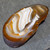 Vintage Brazilian Banded Agate Ashtray Natural Stone Trinket Dish Carved Stone