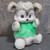 Vintage Vinyl Toy Puppy Dog Green Jacket Diaper Blue Eyes Mid-Century 1960s