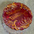 Antique EAPG Ruby Stained Souvenir Powder Jar Grand Valley PA Trinket Box Vanity