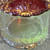 Antique EAPG Ruby Stained Souvenir Powder Jar Grand Valley PA Trinket Box Vanity