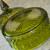 Vintage Anchor Hocking Wexford Avocado Olive Green Glass Candy Dish Jar Finial
