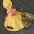 Vintage Josef Originals School Belle Figurine Bell Yellow Dress Hang Tag Japan