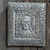 Vintage Byzantine Icon Christ Pantocrator Silver Repousse Velvet Wall Plaque