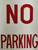 Vintage No Parking Heavy Gauge Metal Road Traffic Street Sign