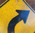 Vintage Retired PennDOT Slight Right Bend Curve Ahead Traffic Road Street Sign