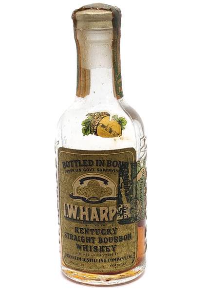 Vintage I.W. Harper Still Sealed Bourbon Whiskey Mini Bottle Liquor Nip Bernheim