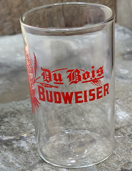 Vintage DuBois Budweiser Small Beer Glass ACL Label DuBois Brewing Pennsylvania