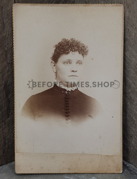 Cabinet Card Photograph Identified Subject Amelia Hedrick Frazier - Buffalo, NY