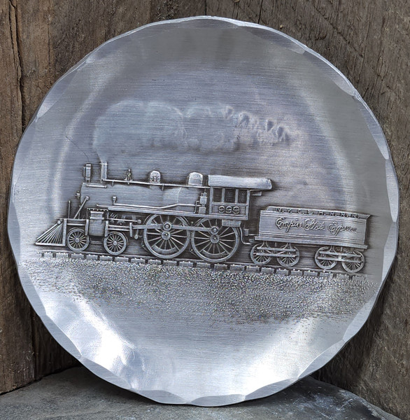 Vintage Wendell August Forge Empire State Express Aluminum Train Railroad Plate