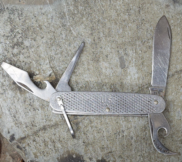 Vintage Camillus U.S. Military Army Multi-Blade Folding Knife 1978 Pocketknife