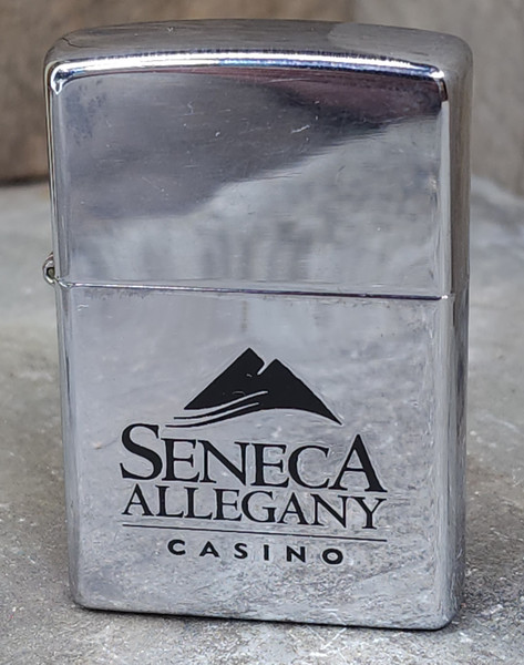 2005 Vintage Seneca Allegany Casino Advertising Zippo Cigarette Lighter in Box