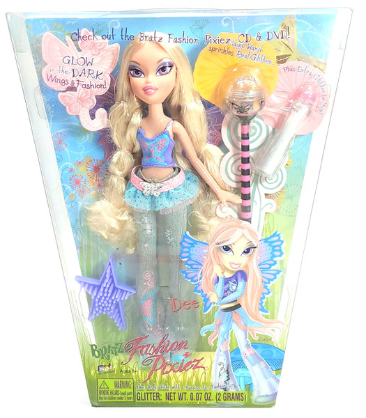 Rare NOS 2008 Bratz Fashion Pixiez Dee Toy Doll Figure NIP Pixy Elf MGA Sealed