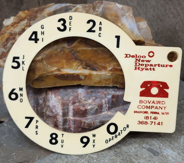 Vintage NOS Rotary Dial Telephone Dial Cover Advertising Bovaird Co. Bradford PA