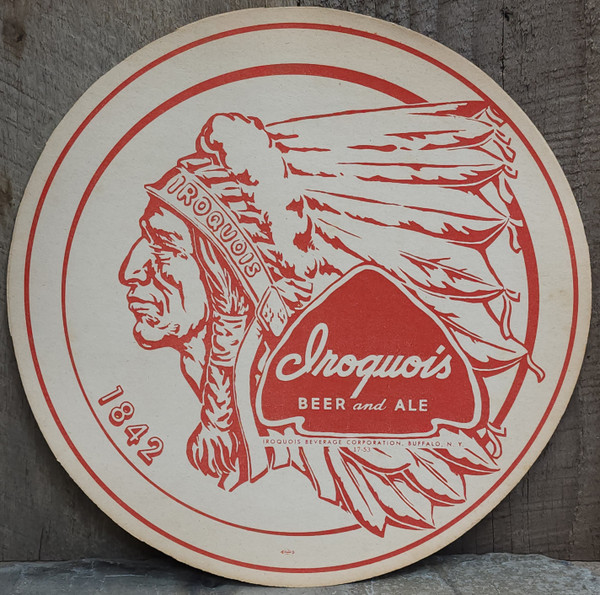 Vintage Iroquois Indian Head Ale Beer Waitress Advertising Tray Liner Sign Chief