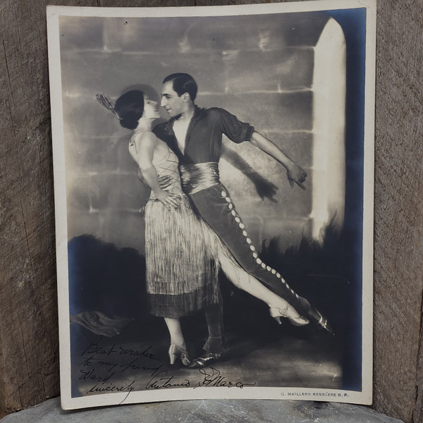 Vintage Antonio Demarco Autographed B&W Promotional Photo Ballroom Dancers