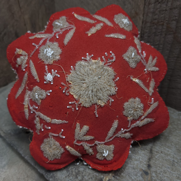 Antique Native American Indian Beaded Whimsie Pincushion Whimsy Pin Cusion
