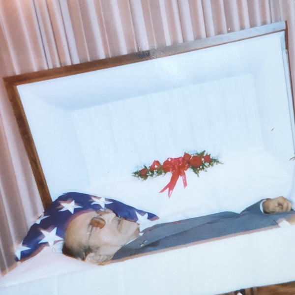Lot of 5 Vintage Post Mortem Funeral Home Photographs Veteran Casket Photos
